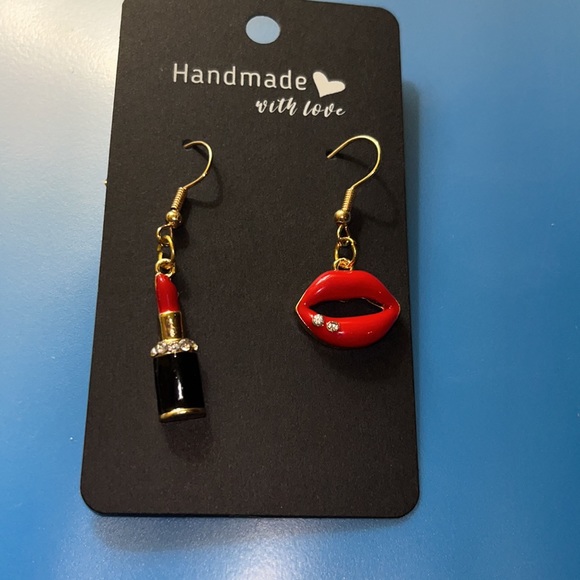 Jewelry - Lips lipstick earrings hypoallergenic